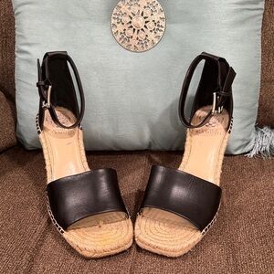 Vince Camuto Black Espadrille Sandals